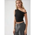 thumbnail image 2 of Asymmetrical Neck Off-Shoulder Slim Fit Top, 2 of 5