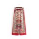 thumbnail image 3 of Conjunto de 2 piezas de chaqueta con estampado Floral para mujer, traje Retro con estampado de flores para oficina, chaqueta con cordones, abrigo, pantalones sueltos, novedad, 3 of 5