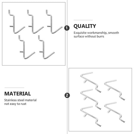 

5pcs Peg Board Wall Hooks V Shape Hooks Practical Pegboard Hooks Storage Hooks