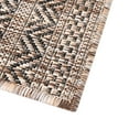 thumbnail image 3 of Unique Loom Outdoor Striped Collection Area Rug - Maia (10' Square Natural/Black), 3 of 9