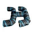 thumbnail image 2 of Túnel para gatos, tubo de juego para mascotas, para exteriores, interior, divertido, multifuncional, ligero, para entrenamiento, diversión, escondite, Azul Negro, 2 of 10