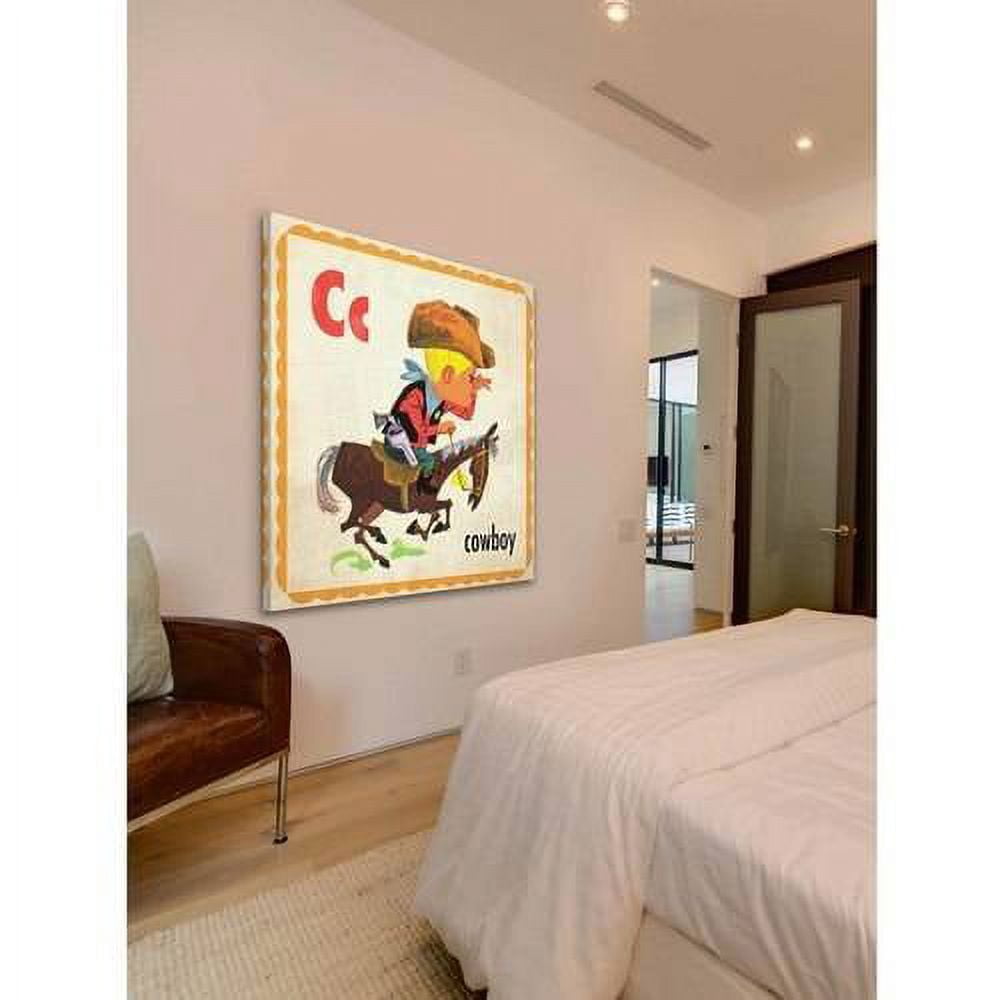 "Cowboy" Painting Print on Wrapped Canvas