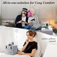 thumbnail image 7 of Luxspire Couch Cup Holder Tray, Couch Cup Holder Pillow with 8 Holes and Side Pocket, Tablet Pillow Couch Caddy for iPad/Drinks/Remote Control/Snacks Holder, Gray, 7 of 7