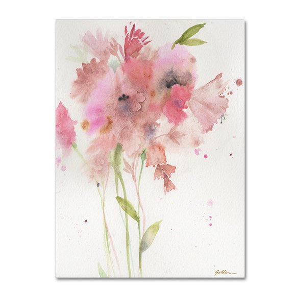 Trademark Fine Art "Soft Pink Bouquet" Canvas Art by Sheila Golden