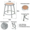thumbnail image 3 of Hampden Furnishings Flynn Collection 18" Masonite/Steel Stool, Grey, Pack of 2, 3 of 7