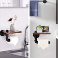 thumbnail image 3 of 2X Portarrollos de Papel Higiénico Industrial Rústico, Soporte Flotante de Tubo para El Hogar / Baño, Estante Montado En la Pared, B, 3 of 5