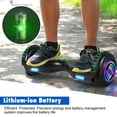 thumbnail image 5 of SISIGAD Hoverboard with Bluetooth 36V 6.5" Two-Wheel Self Balancing Hoverboard with LED Light for Kids Gift Black, 5 of 5