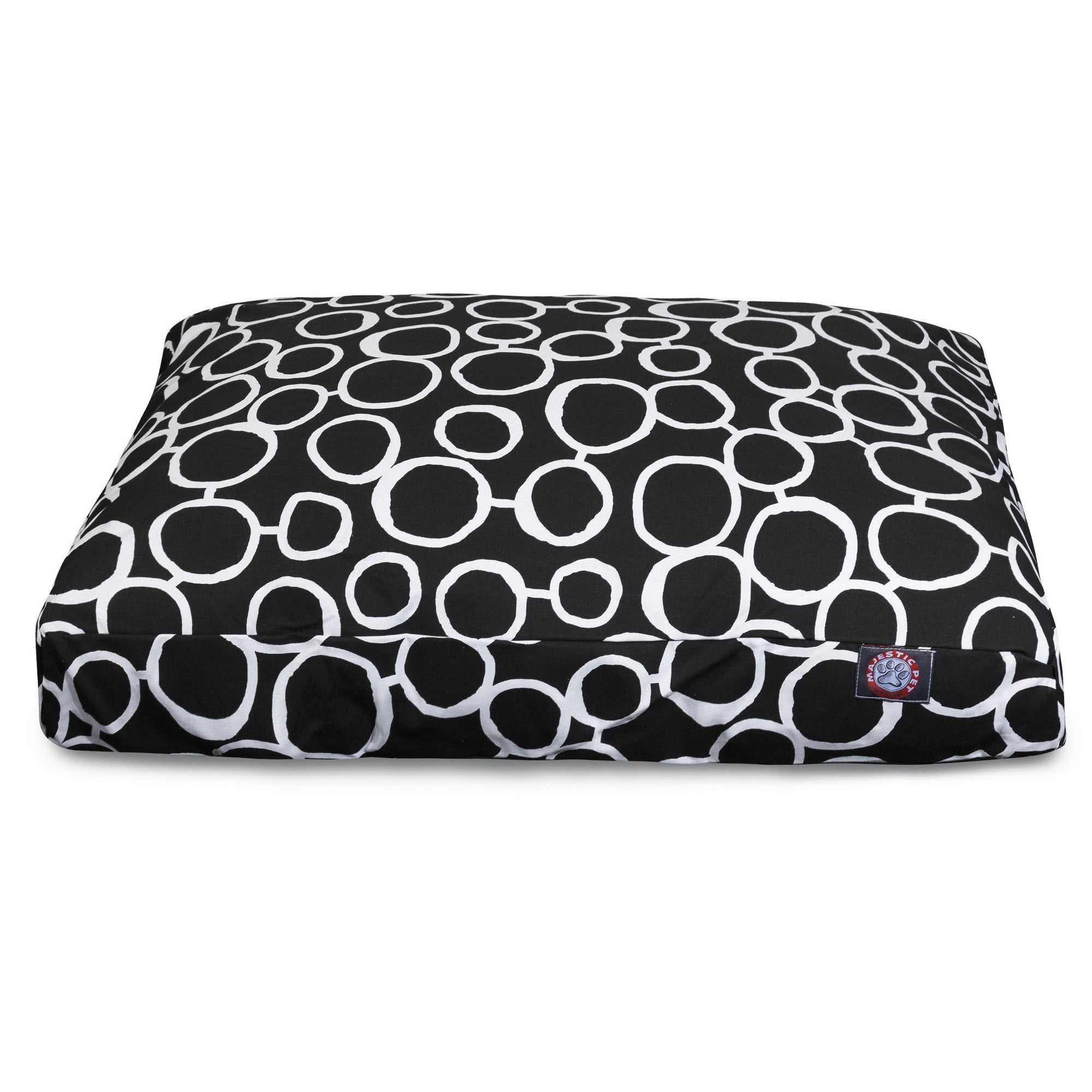 Majestic Pet | Fusion Shredded Memory Foam Rectangle Pet Bed For Dogs, Removable Cover, Black, Small