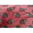 thumbnail image 4 of oneOone Cotton Silk Fabric Elephant Block Printed Fabric 1 Yard 42 Inch Wide, 4 of 4
