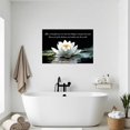 thumbnail image 4 of ZHONGYUTONG White Lotus Flower Wall Art Lotus Motivational Quotes Zen Decor for Bathroom Yoga Office Flower on Water Pictures Spa Canvas Prints Framed (16.00" x 24.00"), 4 of 5