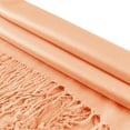 thumbnail image 4 of TZ Promise Women Peach Pashmina Shawl and Wrap Soft Solid Color Scarf with Fringes, 4 of 5
