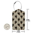 thumbnail image 4 of Pofeuu Cute Black Dog Print Luggage Tags, Privacy Cover ID Label with Stainless Steel Loop and Address Card for Travel Bag Suitcase-1, 4 of 5