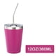 thumbnail image 2 of Vasos de acero inoxidable para niños con tapas a prueba de derrames, pajitas y fundas de silicona, 12 oz, sin BPA, aislados, para bebidas frías y calientes, 2 of 5