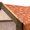 thumbnail image 5 of Orange Pet House, Swimming Turtles and Crabs with Seashells Bubbles and Starfish Tropical, Outdoor & Indoor Portable Dog Kennel with Pillow and Cover, 5 Sizes, Burnt Orange Yellow, by Ambesonne, 5 of 5