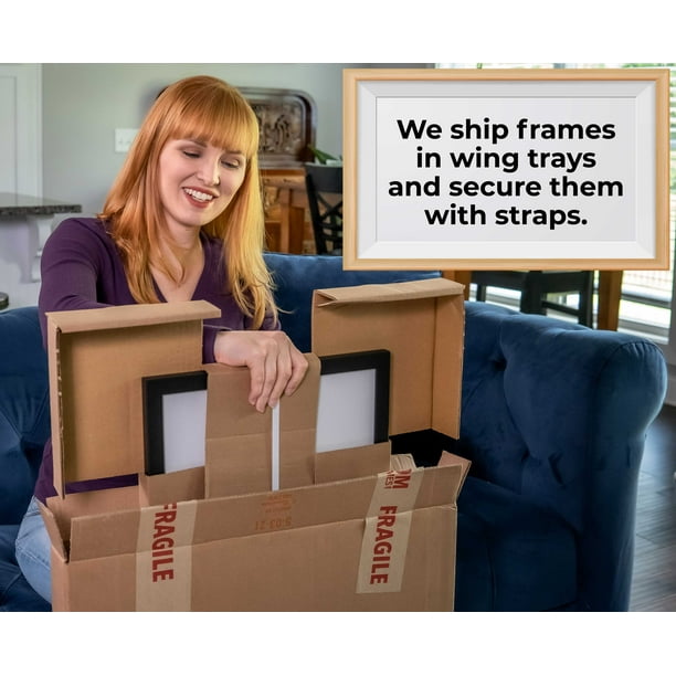 7x19 Frame Gold Bronze Modern Solid Wood Picture Frame | 0.75 Inch