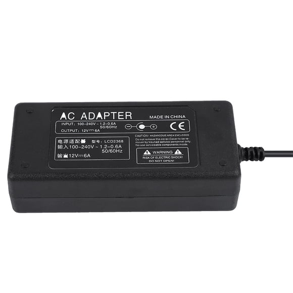 Fuente de Alimentacio CC, 72W 12V6A 5,5x2,5 mM Convertidor de CA A CC Adaptador de CA A CC Adaptador de CA CC Adaptador de CA Antinuterencia con Proteccionar de Varios