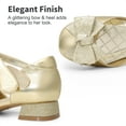 thumbnail image 4 of DREAM PAIRS Girls’ Closed Toe Dress Shoes Low Heel Ankle Strap Bow Ballet Princess Sandals for Wedding Party, 4 of 5
