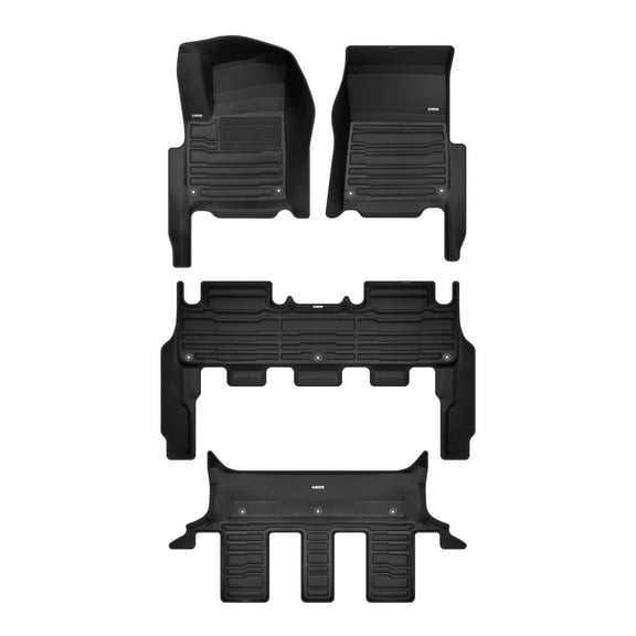 TuxMat - for Rivian R1S 7-Seater 2023-2024 Models - Custom Car Mats - Maximum Coverage, All Weather, Laser Measured - This Full Set Includes 1st, 2nd and 3rd Rows
