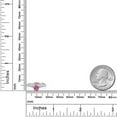 thumbnail image 6 of Gem Stone King 10K Two Tone Gold Pink Moissanite and Lab Grown Diamond Engagement Ring for Women | 0.68 Cttw | Round 5MM | Gemstone Birthstone | Size 7, 6 of 6