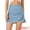 Light Blue, variant on DARING DIVA Women's Ruffle Hem Button Mini Denim Jeans Skirt XS Blue
