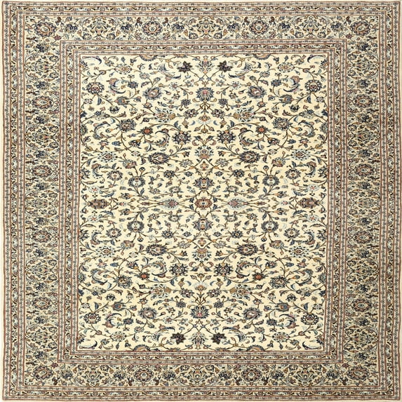 Ahgly Company Machine Washable Indoor Square Traditional Brown Area Rugs, 6' Square