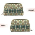 thumbnail image 3 of Rateoe Traditional Tribal Aztec1 for Travel Makeup Bag,Large Capacity Cosmetic Bags for Women,Waterproof Portable Pouch Open Flat Toiletry Bag Make up Organizer, 3 of 8