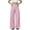Pink, variant on Elastic Waist Palazzo Pants for Women Loose Casual Wide Leg Trousers