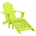 thumbnail image 1 of vidaXL Garden Adirondack Chair with Ottoman Solid Fir Wood Green, 1 of 3