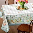 thumbnail image 3 of Easter Tablecloth 60x120 for Recatangle Table - Eucalyptus Plaid Easter Decorations for The Home - BunnyTable Cloth Easter Decor for Home, Table, Party, 3 of 6