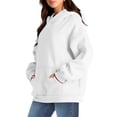 thumbnail image 3 of Women's Oversized Hoodie Sweatshirt – Casual Fleece Pullover Hooded Sweatshirt with Pocket, Soft Long Sleeve Cozy Hoodie for Fall Winter, 3 of 10