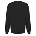 thumbnail image 3 of Fashnice Chandail en Molleton pour Femmes Col Rond Hauts Imprimé Chat Chandail Loisirs Automne Noir TTG, 3 of 4