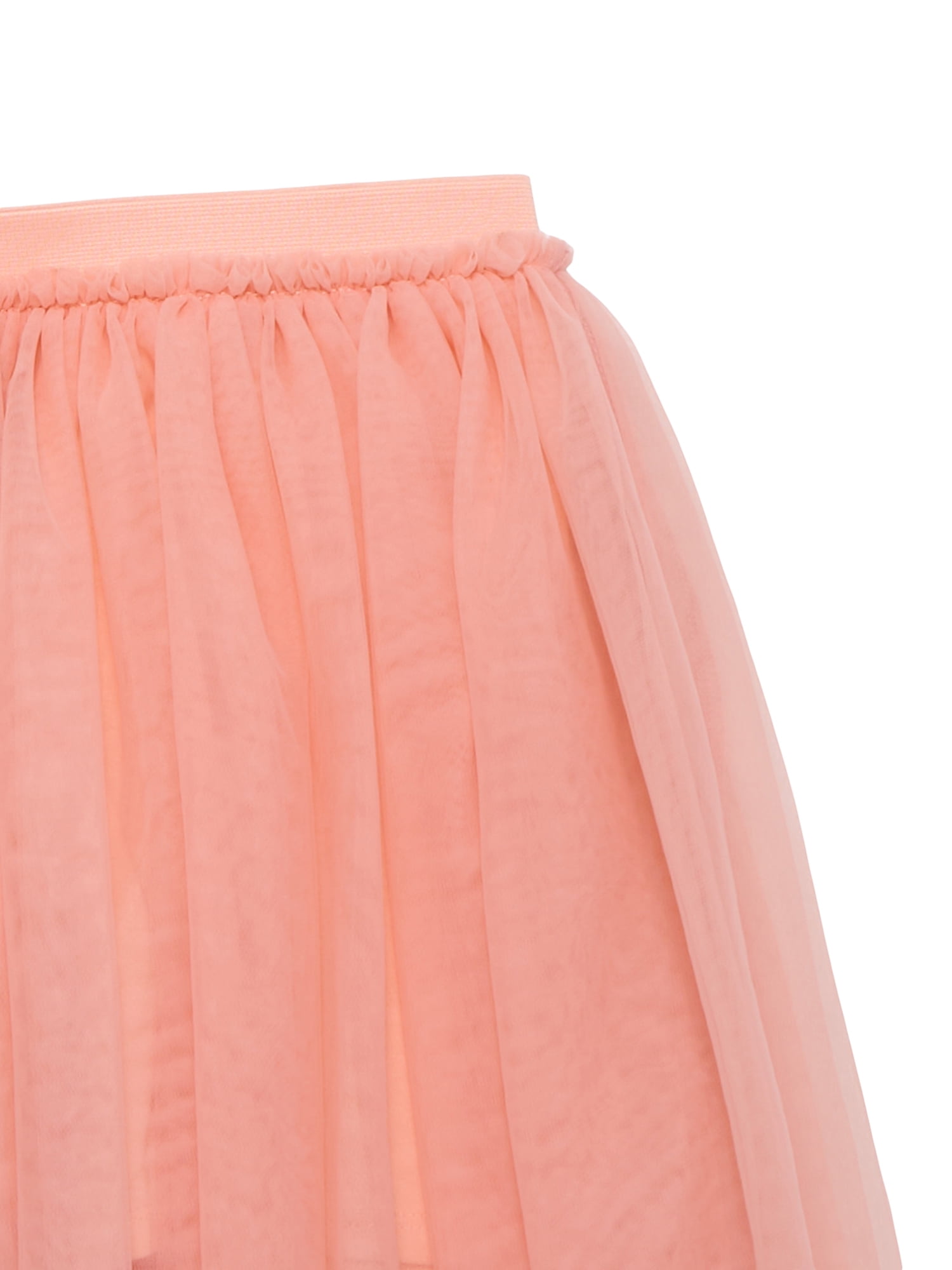 Wonder Nation Little Girls Boxy Tee and Tutu Skirt Set, 2-Piece, Sizes 4-10