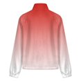 thumbnail image 6 of Jackets for Women Winter Coat Jackets Flannel Stand Collar Jacket(Aesthetic Traffic Red And White Gradient,Size:S-4XL), 6 of 7