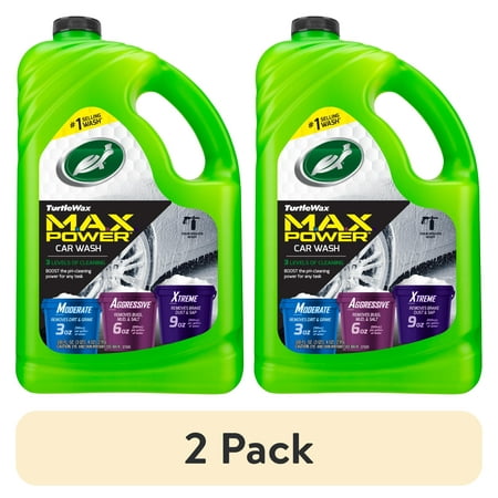 (2 pack) Turtle Wax 50597 Max-Power 3 Levels of Cleaning Car Wash, 100 oz