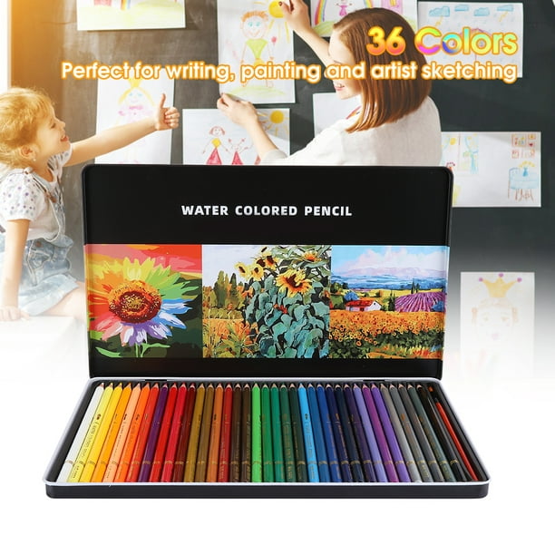 Crayons De Couleur Solubles Dans L'eau Crayon Aquarelle, Crayon De Couleur,  Professionnel Pour Adultes Ombrage Enfants Croquis 