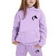 thumbnail image 4 of RTKFRFLM Girls Outfits Set Cute Letter Print Hoodie And Pants Comfy Casual Outfit For Toddler Kids Winter Wear Clothes Sets,Size 8-9 Years, 4 of 4