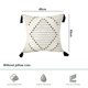 thumbnail image 4 of Fundas de almohada bohemias, 2 uds., fundas de almohada en blanco y negro y crema, fundas de almohada decorativas de granja de 18x18, 4 of 5