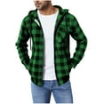 thumbnail image 2 of FDGIU Men's 2025 Plaid Flannel Jacket - Fleece Lined Full Zip Hoodie with Pockets, Winter Coat & Outdoor Workwear Casual Fall Winter Wear, 2 of 6
