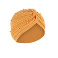 thumbnail image 4 of Women Solid Beading India Hat Muslim Ruffle Cancer Chemo Hat Beanie Wrap Cap, 4 of 9
