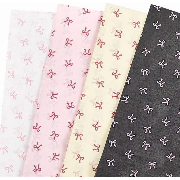 20 Sheets 27.4 x 19.29 Inch Gift Tissue Paper Coquette Wrapping Paper Colorful Bowknot Aesthetic Rectangle Present Packaging Supplies Accessories for Birthday Gifts Bouquet DIY Crafts Mixed Color DIY