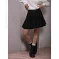 thumbnail image 6 of Women'S Pleated - Skirt Basic Casual High Waisted - Flared Mini - Skirts Black XL, 6 of 9