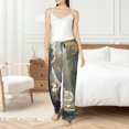 thumbnail image 4 of Balery Forest Meditating White Tiger Pantalones de pijama para mujer, pijamas ultraligeros, pantalones de estar por casa-Medium, 4 of 6