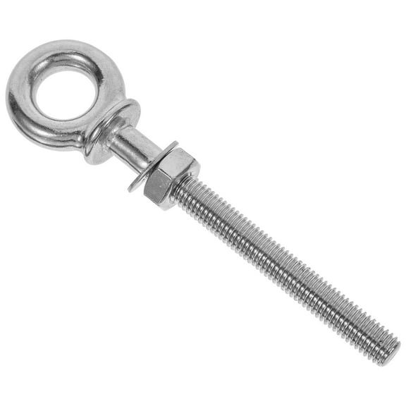 2pcs Stainless Steel Lifting Eye Bolts with Nuts Swing Eyebolts Ring Hook Bolt Screw Fasterners (M10 x 100 - 316)