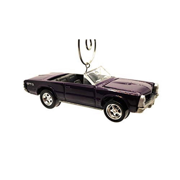 1965 Pontiac GTO Convertible Ragtop Christmas Ornament 1:64 Purple