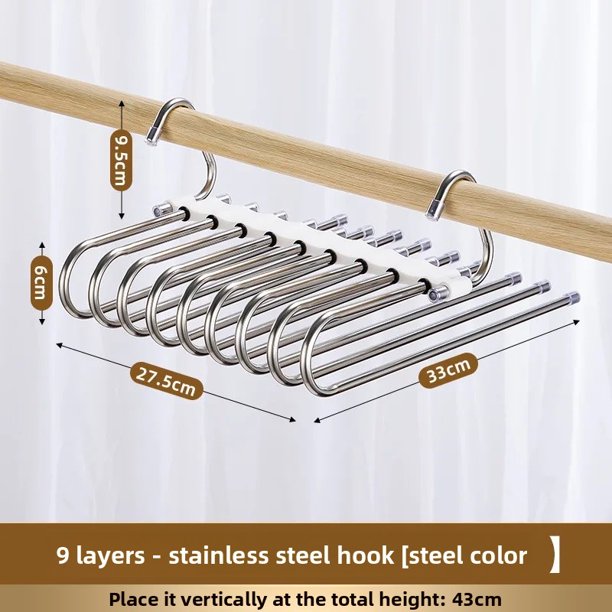 Typpkmm Colgador De Pantalones Plegable Multifuncional De Acero Inoxidable