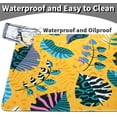 thumbnail image 2 of Extended Mouse Pad with Stitched Edges Extra Large Gaming Mousepads with NonSlip Rubber Base and MicroWeave Cloth Tropical Leaves Yellow Design Ideal for Gamer Office or Home (35.4" x 15.7"), 2 of 6