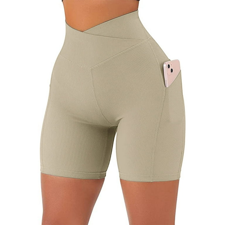 Baocc Yoga Shorts Women Seamless High Waist Shorts Biker Shorts Yoga  Workout Short Pants Shorts for Women Mint Green 