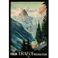 thumbnail image 2 of Vintage Apple Collection 23x32 Black Ornate Wood Framed with Double Matting Museum Art Print Titled - Trafoi Passo Dello Stelvio, 2 of 4