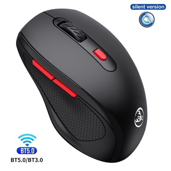 T67 Bluetooth 3.0/5.0 Wireless Mouse 10 M Mute Mouse Third Gear 1600dpi