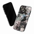 thumbnail image 3 of Gothic Skeleton & Black Cat Collage Phone Case, Whimsical Dark Humor Aesthetic, Durable Protective Phone Cover for iPhone 16 15 14 13 12 11 Mini Pro Max, 3 of 6